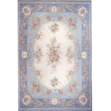 1:48, 1/4" Scale Dollhouse Miniature Area Rug 2-1/8" x 3-3/16"