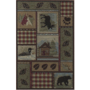 1:48, 1/4" Scale Dollhouse Miniature Area Rug 1-7/8" x 2-7/8"