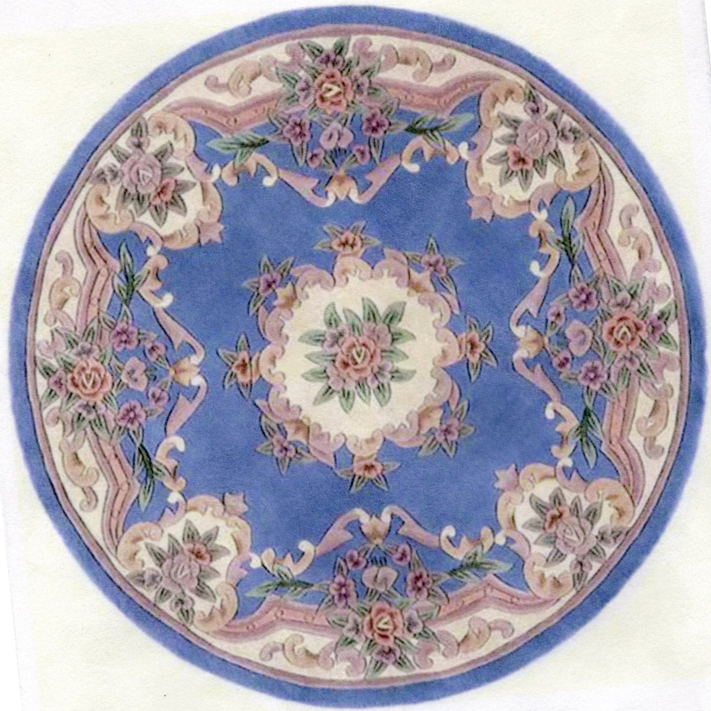 1:12, 1" Scale Dollhouse Miniature Round Area Rug 8"