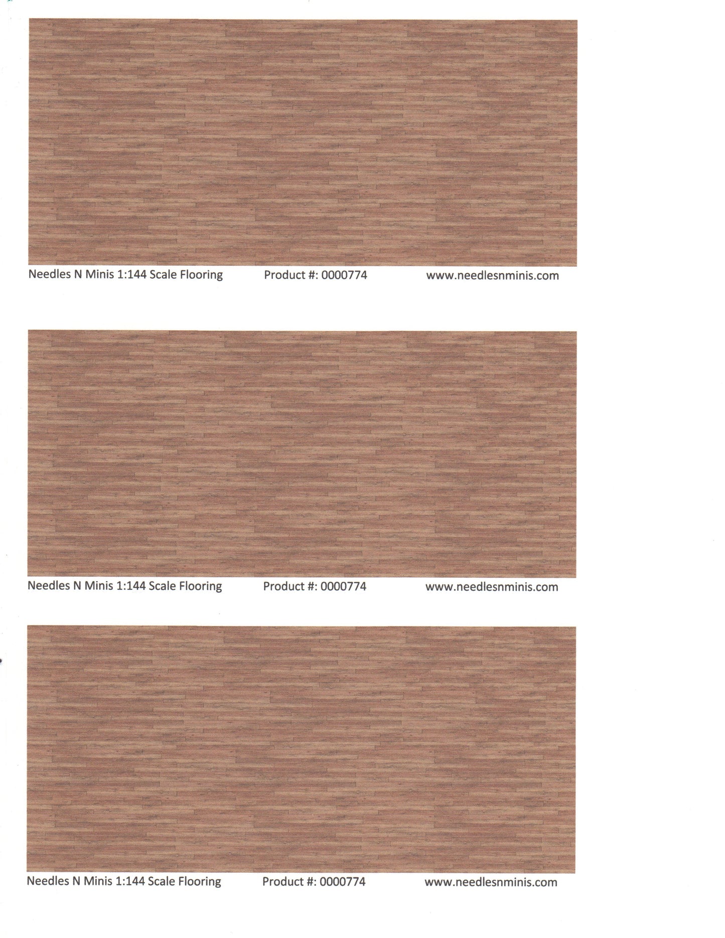 1:144 Scale Hardwood Flooring Paper