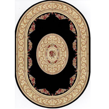 1:12, 1" Scale Dollhouse Miniature Area Rug Oval 7" x 10"