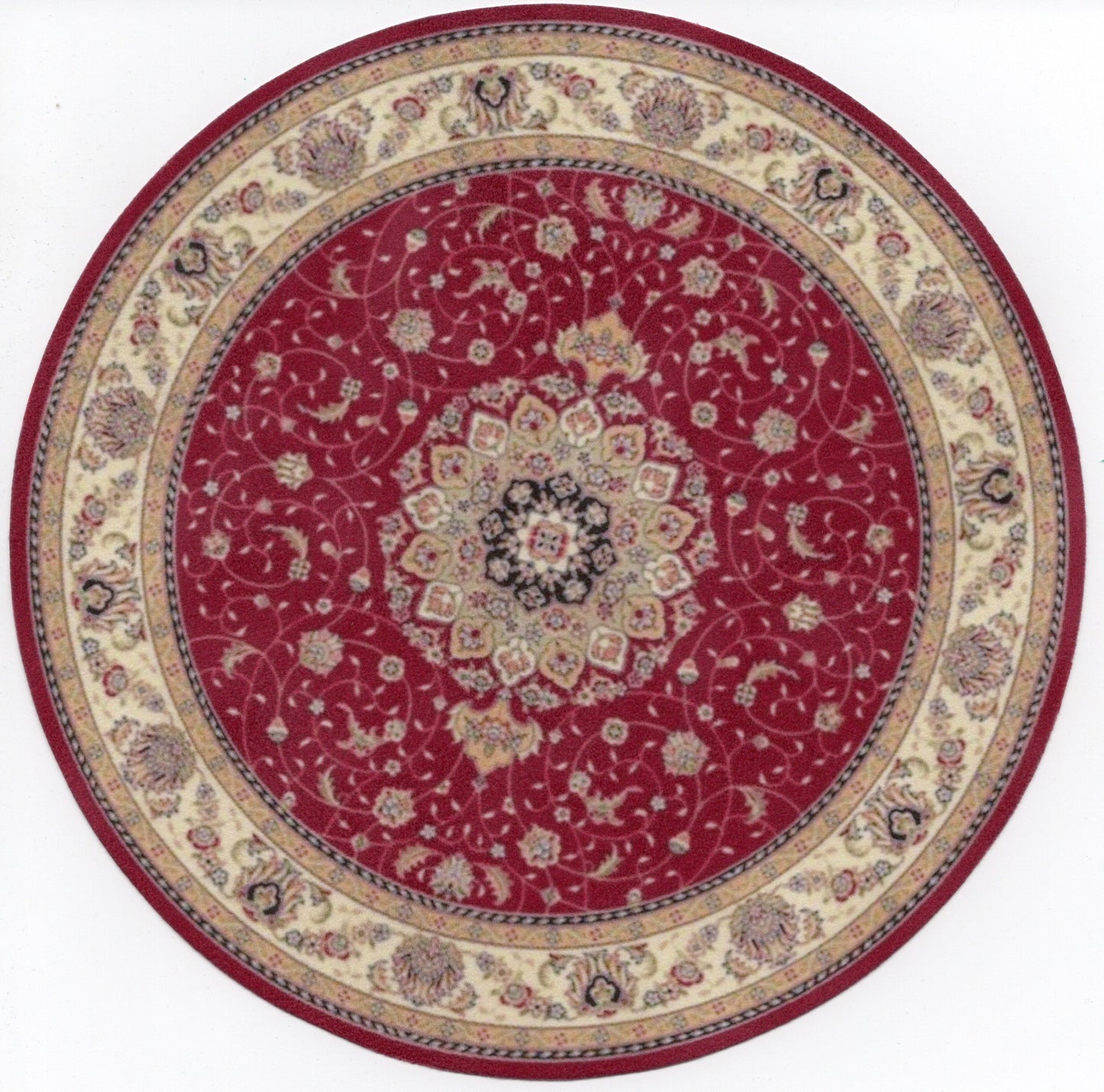 1:12, 1" Scale Dollhouse Miniature Area Rug 8" Round