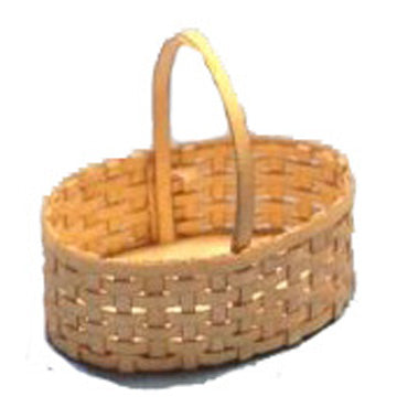 1:12, 1" Scale Dollhouse Miniature Oval Basket Kit BK101