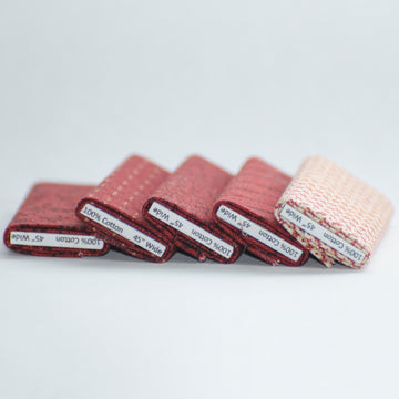 1:12 Scale Dollhouse Miniature Fabric Bolts Assorted Red Prints 5 pcs