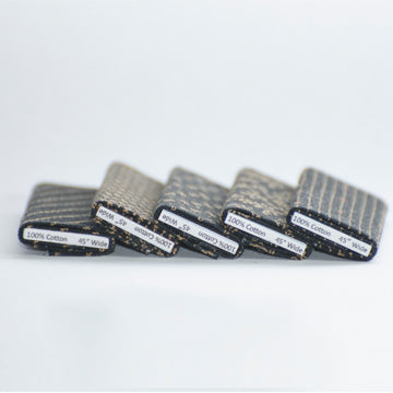 1:12 Scale Dollhouse Miniature Fabric Bolts Assorted Black Prints 5 pcs