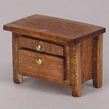 1:48, 1/4" Scale Dollhouse Miniature Furniture Kit Mission Style Nightstand