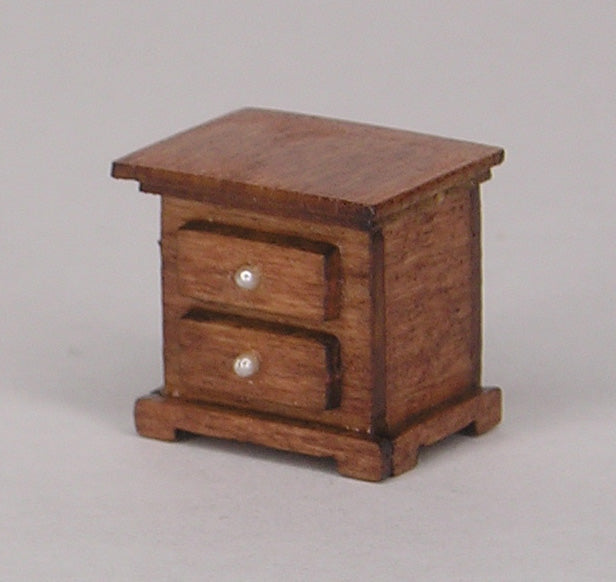 1:48, 1/4" Scale Dollhouse Miniature Furniture Kit Traditional Nightstand