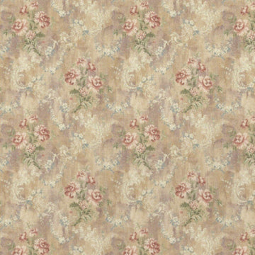 1:24, 1/2" Scale Dollhouse Miniature Wallpaper Apricot on Gold (3 SHEETS)