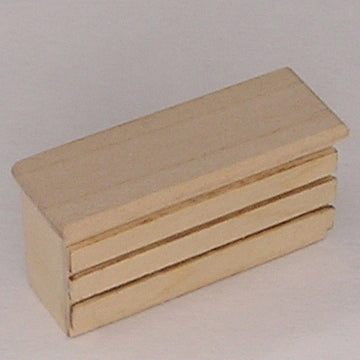 1:48, 1/4" Scale Dollhouse Miniature Furniture Kit Modern Triple Dresser