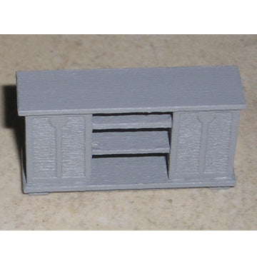 1:48, 1/4" Scale Dollhouse Miniature Furniture Kit Modern TV Stand Signature Series