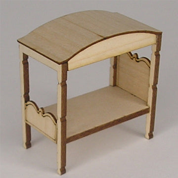 1:48, 1/4" Scale Dollhouse Miniature Furniture Kit Curved Top Canopy Bed
