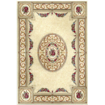 1:24, 1/2" Scale Dollhouse Miniature Area Rug 3-3/8" x 5"