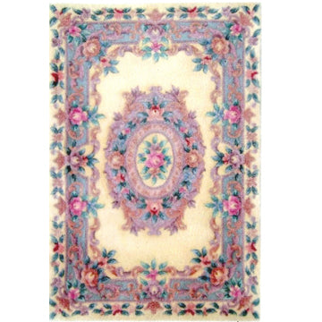 1:24, 1/2" Scale Dollhouse Miniature Area Rug 3-3/8" x 5"