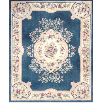 1:24, 1/2" Scale Dollhouse Miniature Area Rug 4-1/4" x 5"