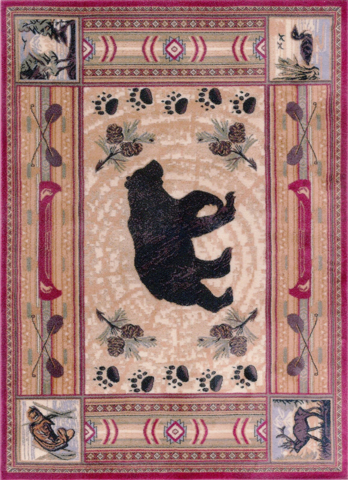 1:12, 1" Scale Dollhouse Miniature Area Rug 7-1/4" x 10"