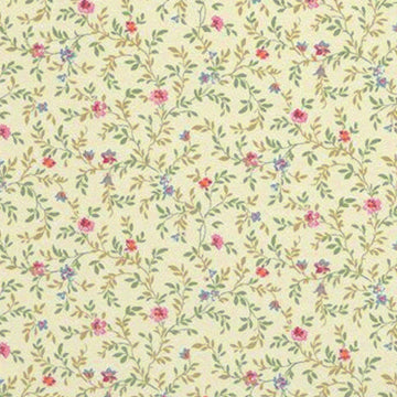 1:48, 1/4" Scale Dollhouse Miniature Wallpaper Pink/Yellow