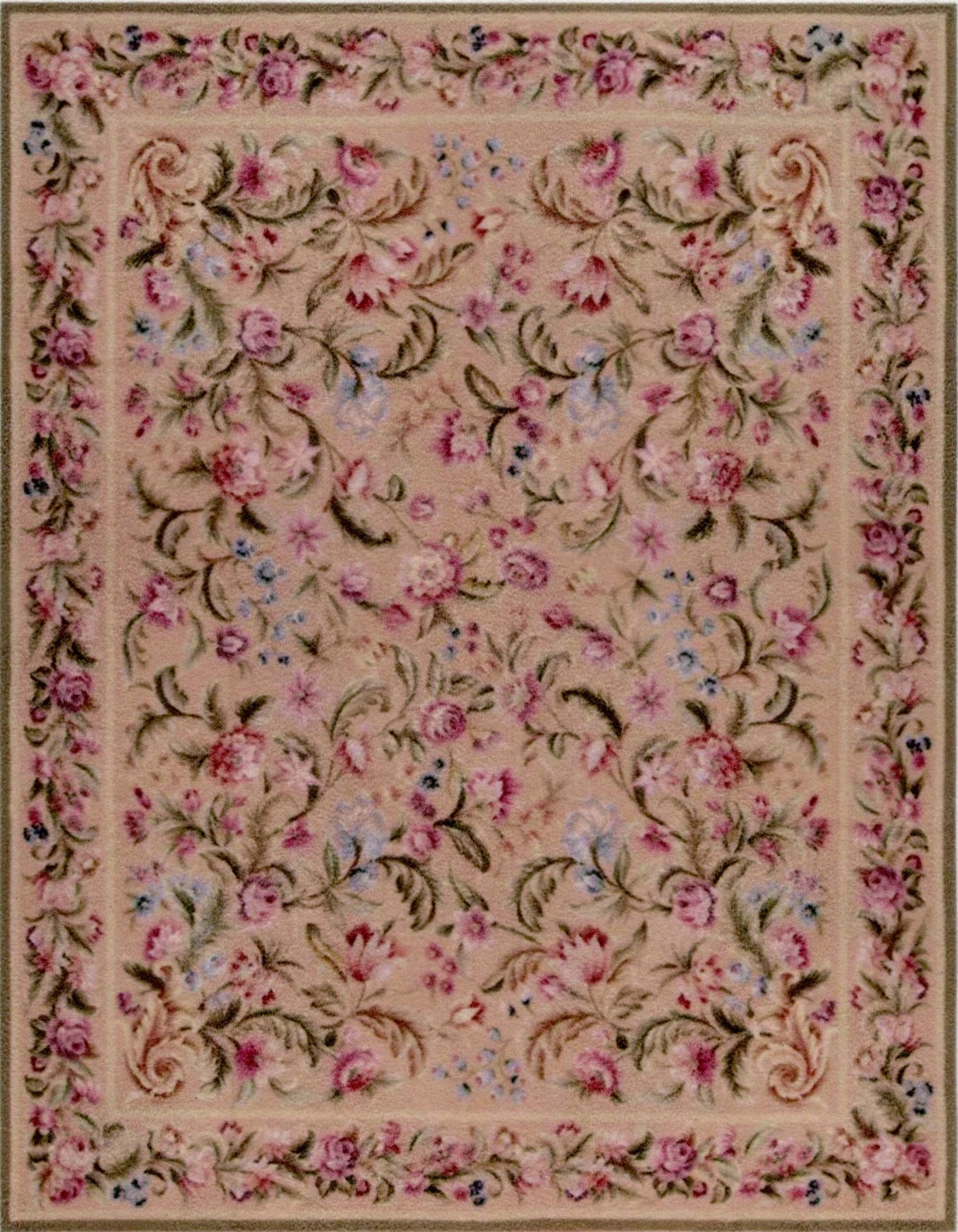 1:12, 1" Scale Dollhouse Miniature Area Rug 7" x 9"