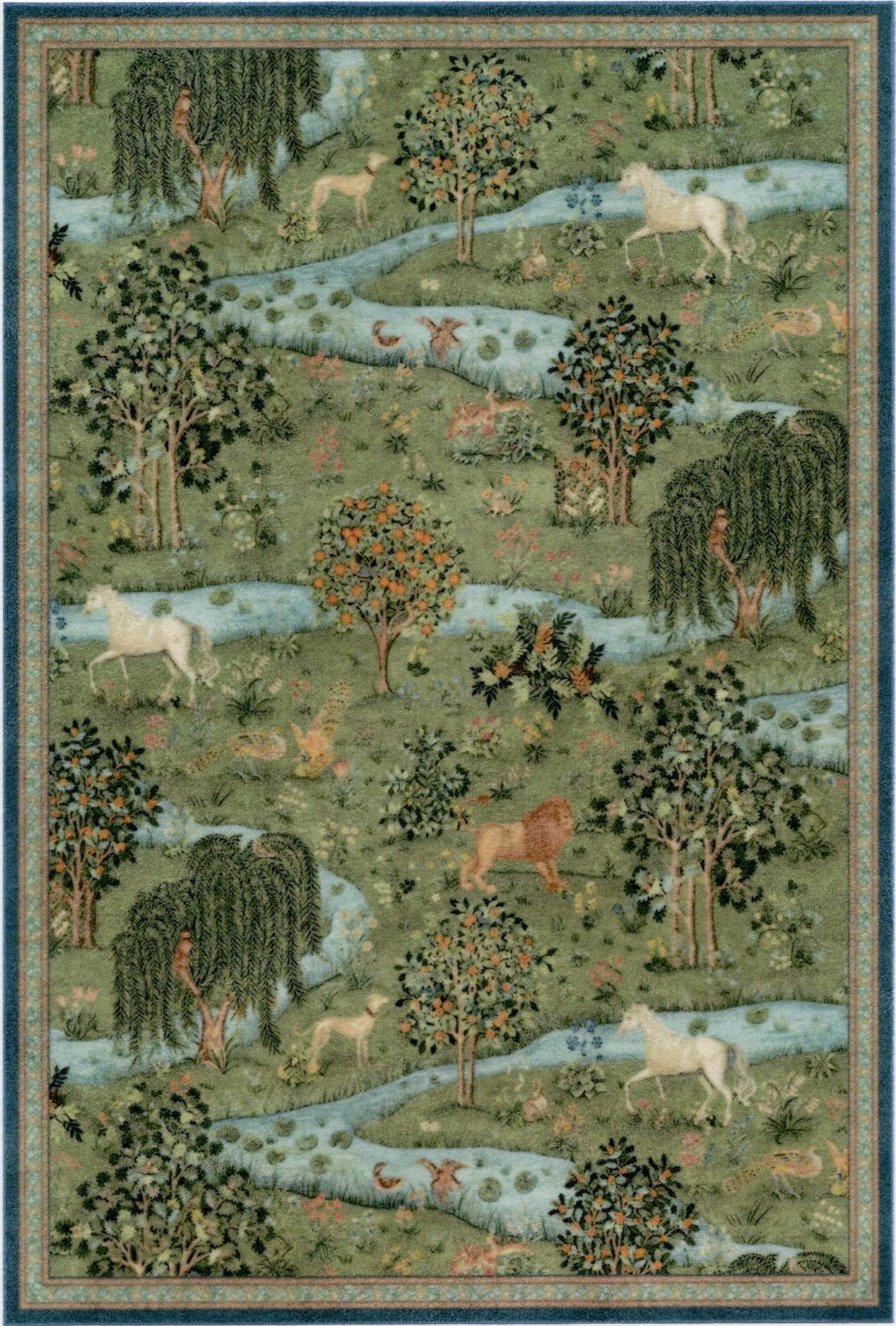 1:12, 1" Scale Dollhouse Miniature Area Rug 7" x 10-1/4"