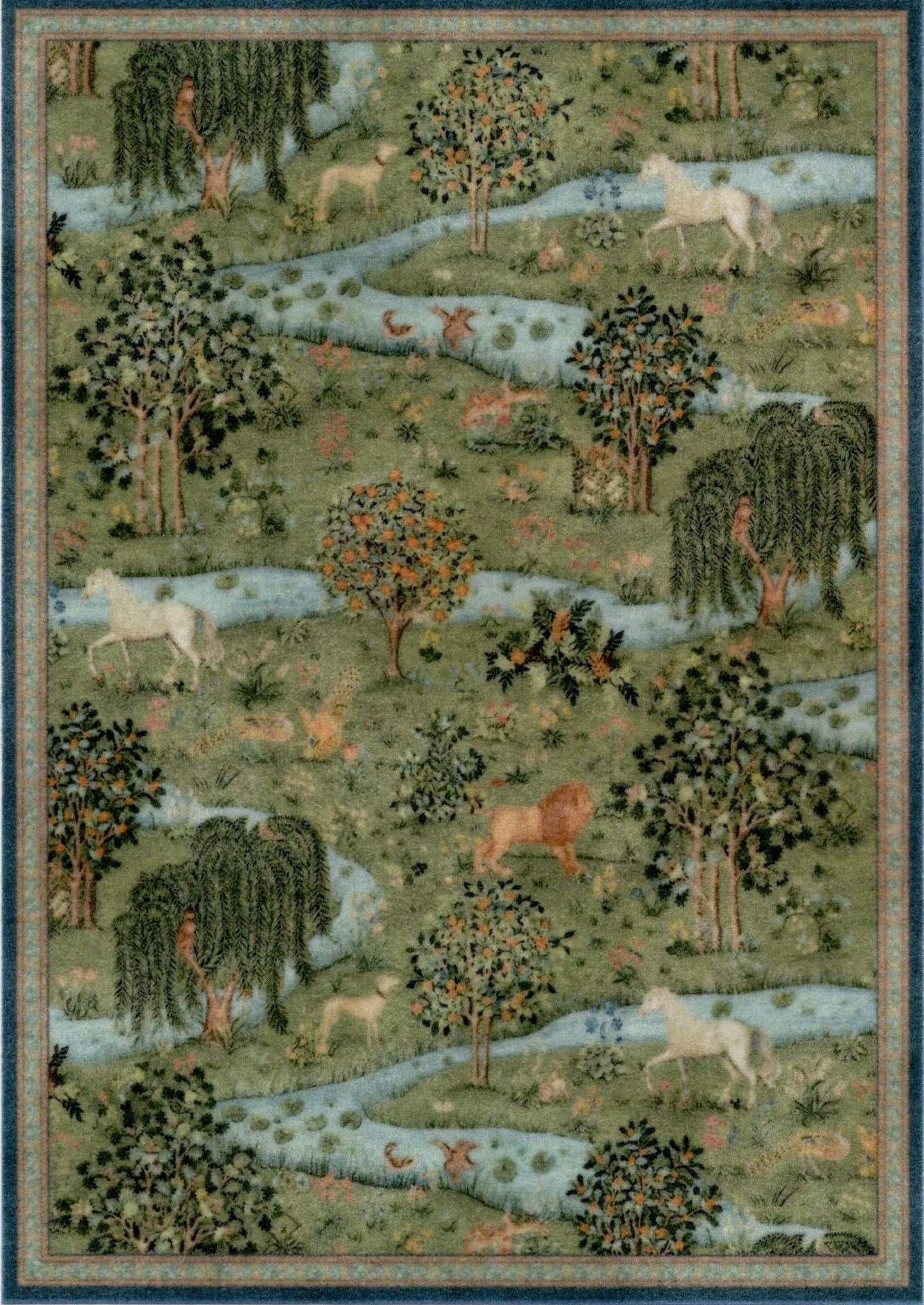 1:12, 1" Scale Dollhouse Miniature Area Rug 5" x 7"
