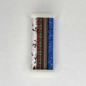 Miniature Packaged Christmas Wrapping Paper 4 Rolls Assorted Patterns
