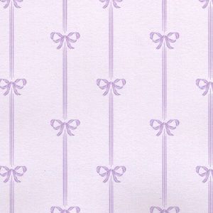 1:12 Scale Dollhouse Miniature Wallpaper Pink Bow Stripe (3 sheets)