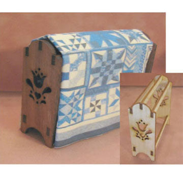 1:12, 1" Scale Dollhouse Miniature Quilt Rack Kit Walnut