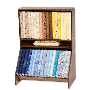 1:12, 1" Scale Dollhouse Miniature Tall Fabric Display Unit Kit Walnut