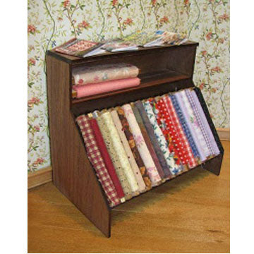1:12, 1" Scale Dollhouse Miniature Fabric Display Unit Kit Walnut