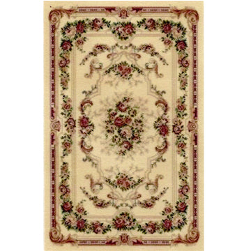 1:24, 1/2" Scale Dollhouse Miniature Area Rug 5-1/8" x 3-1/4"