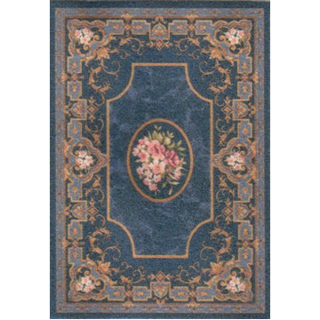 1:48, 1/4" Scale Dollhouse Miniature Area Rug 2-1/8" x 3"
