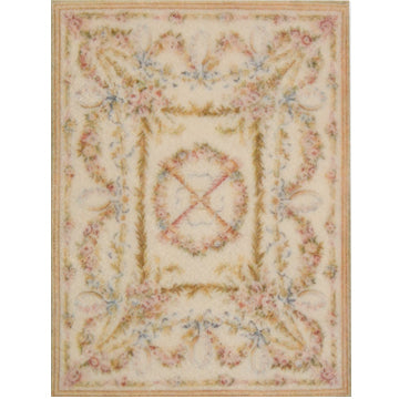 1:48, 1/4" Scale Dollhouse Miniature Area Rug 2-1/4" x 3"