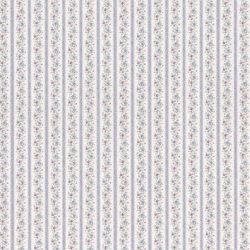 1:48, 1/4" Scale Dollhouse Miniature Wallpaper Floral Stripes