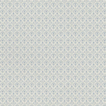 1:48, 1/4" Scale Dollhouse Miniature Wallpaper Blue Damask