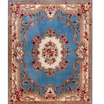 1:24, 1/2" Scale Dollhouse Miniature Area Rug 3-5/8" x 4-3/8"