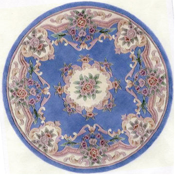 1:12, 1" Scale Dollhouse Miniature Round Area Rug 8"