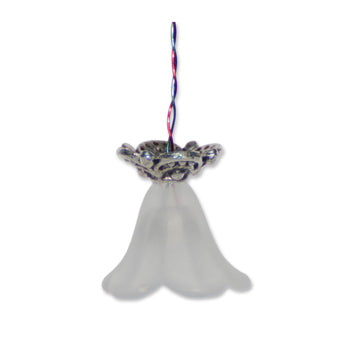 1:48, 1/4" Scale Dollhouse Miniature Light Ceiling Fixture Frosted Shade