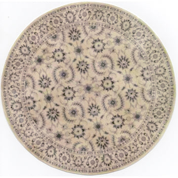 1:12, 1" Scale Dollhouse Miniature Area Rug 7-5/8" Round