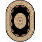 1:12, 1" Scale Dollhouse Miniature Area Rug Oval 7" x 10"