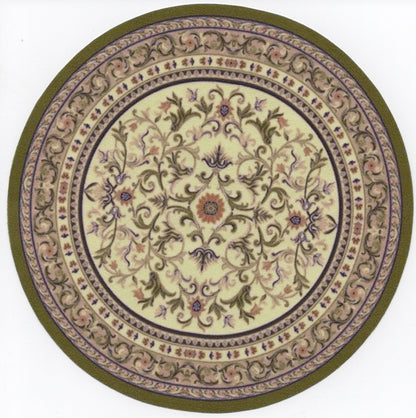 1:12, 1" Scale Dollhouse Miniature Area Rug 8" Round