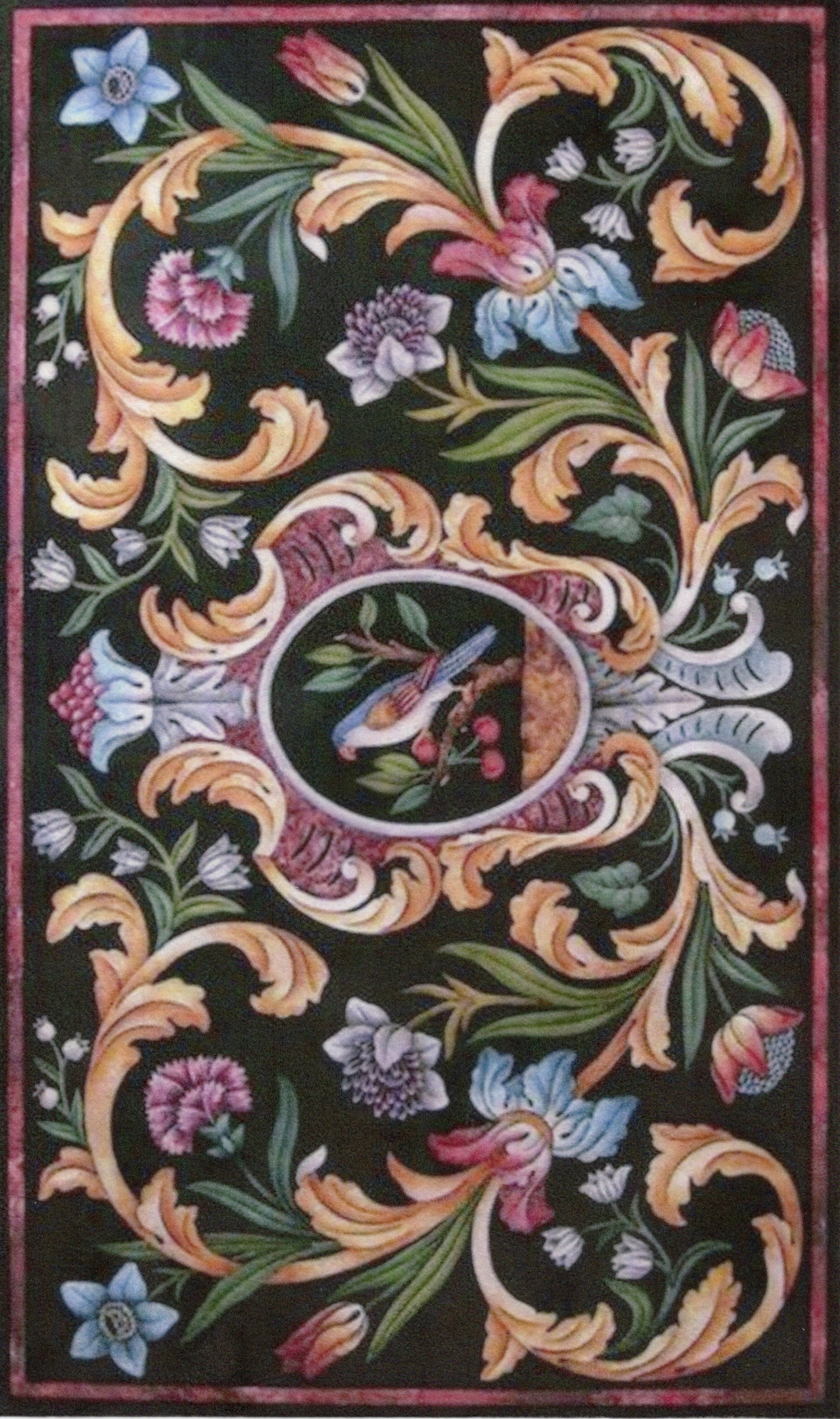 1:12, 1" Scale Dollhouse Miniature Area Rug 6-1/4" x 10-1/2"
