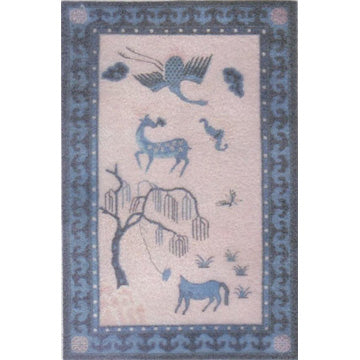 1:48, 1/4" Scale Dollhouse Miniature Area Rug 1-7/8" x 2-7/8"