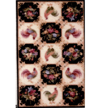 1:48, 1/4" Scale Dollhouse Miniature Area Rug 1-7/8" x 2-15/16"