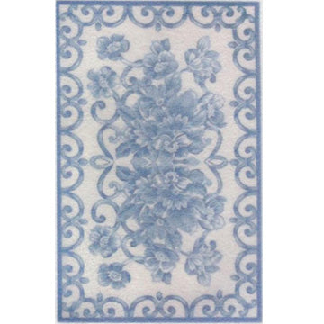 1:48, 1/4" Scale Dollhouse Miniature Area Rug 1-7/8" x 3"