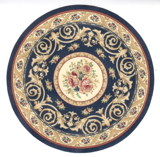 1:12, 1" Scale Dollhouse Miniature Area Rug 6" Round
