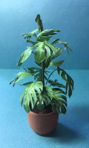 1:12 Scale Dollhouse Miniature Split Leaf Philodendron Plant Kit