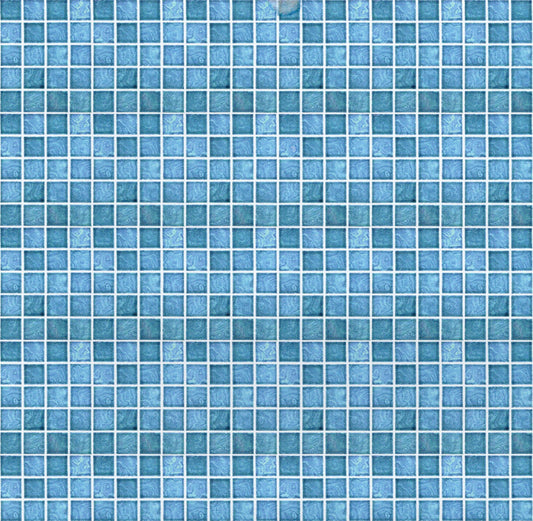 1:48, 1/4" Scale Dollhouse Miniature Flooring Paper Teal Tile