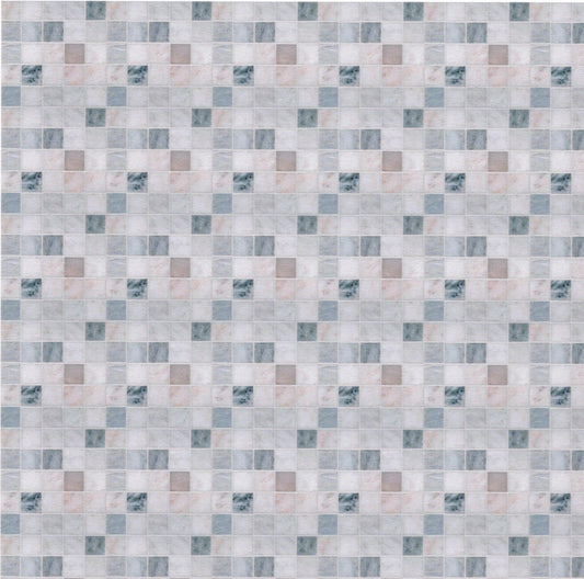 1:48, 1/4" Scale Dollhouse Miniature Flooring Paper Grey & Tan Tile