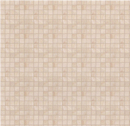 1:48, 1/4" Scale Dollhouse Miniature Flooring Paper Tan Tile