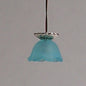 1:48, 1/4" Scale Dollhouse Miniature Ceiling Mount 3V Aqua Shade