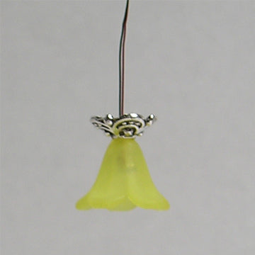 1:48, 1/4" Scale Dollhouse Miniature Light Ceiling Fixture Yellow Frosted Shade